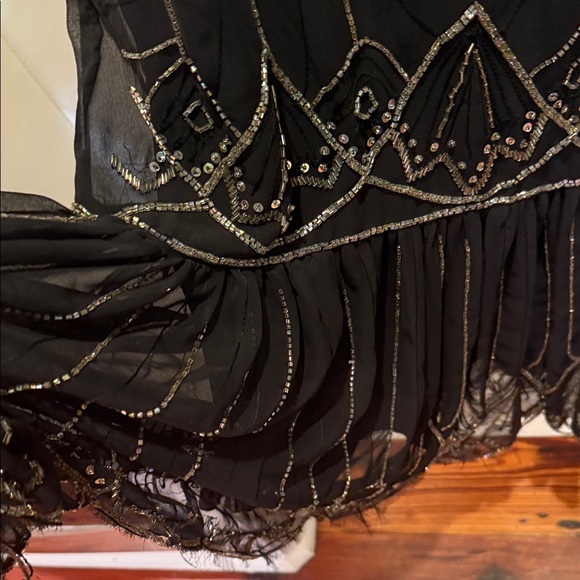 Romeo & Juliet Couture Black Beaded Dress NWT - Picture 5 of 10